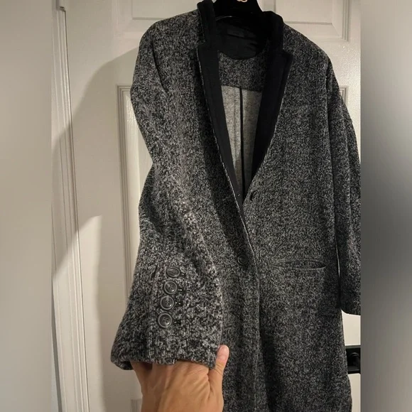 ATM Anthony Thomas Melillo Kimono Overcoat Heather Gray Women Size Small $795